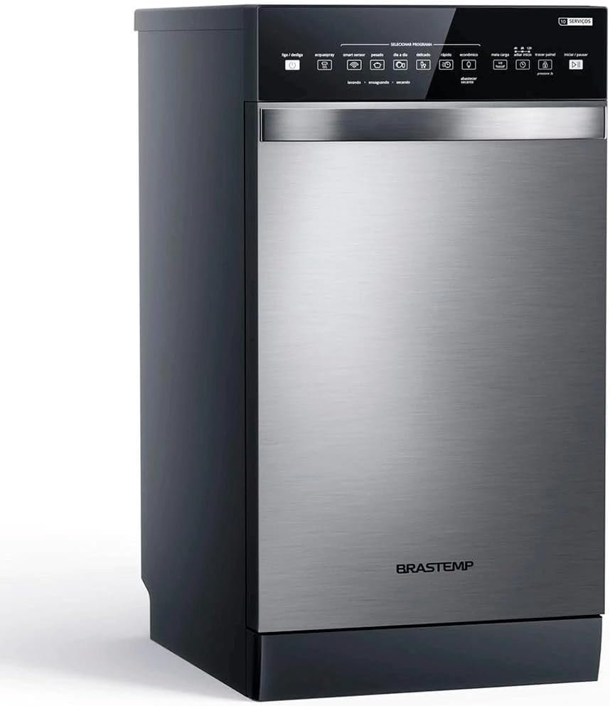 Lava-louças Brastemp BLF10BR inox de 10 serviços e 220 volts
