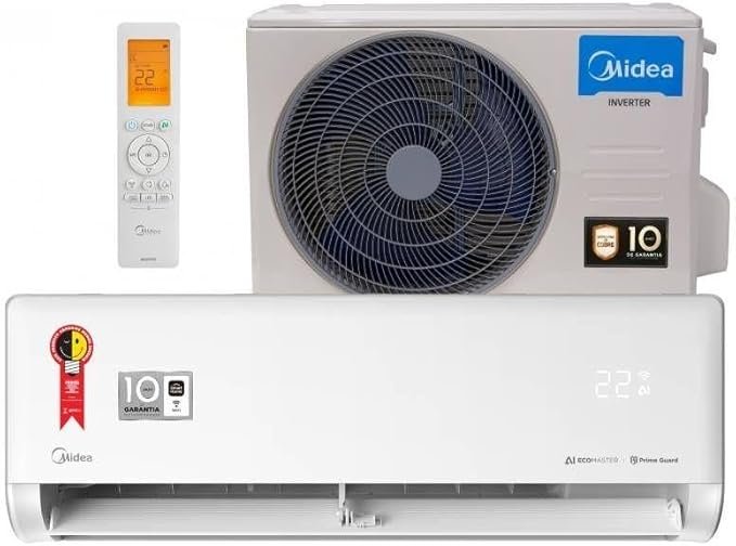 Ar-condicionado split Midea AI Ecomaster de 9.000 BTUs, ciclo frio e 220 volts